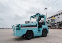 Changi rolls out airside autonomous tractors Clear AV indicators are printed on Changi's tractors