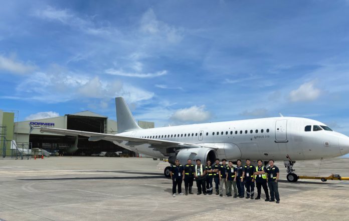 Dornier Technology’s Clark based team with an Airbus A now approved under its new US FAA certification Dornier Technology’s Clark based team with an Airbus A now approved under its new US FAA certification