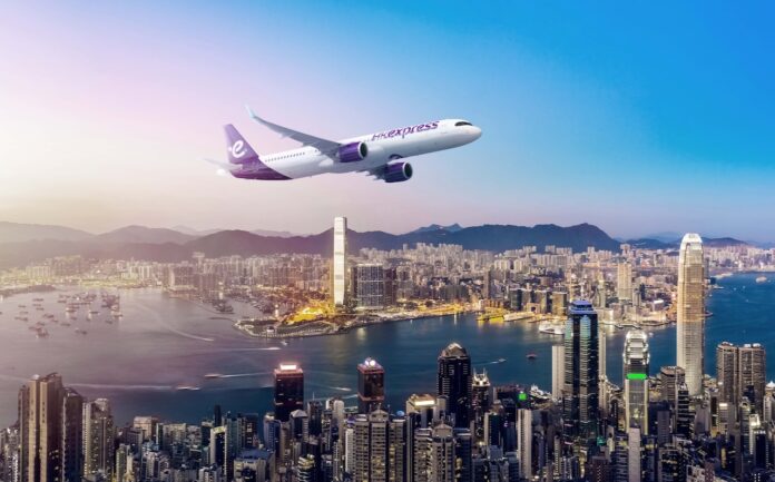 Amazing,Aerial,View,Of,Victoria,Harbour,,Hong,Kong,,In,A HK Express