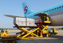 Korean Air launches new cargo API Photo 2. Korean Airs passenger aircraft A330 cargo loading operation scaled