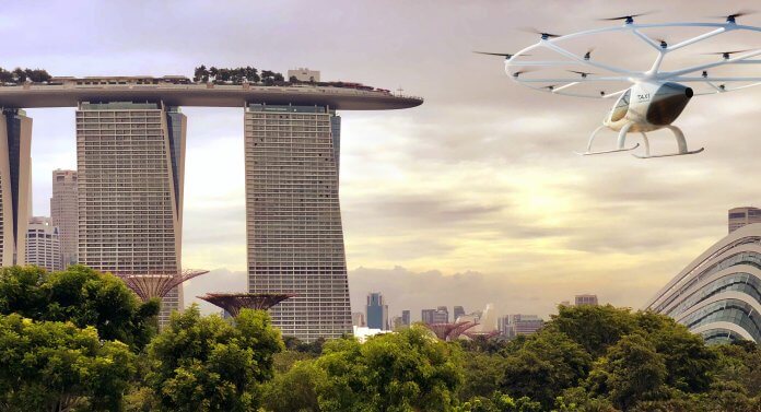 Volocopter plans flight trials in Singapore in the second half of 2019.